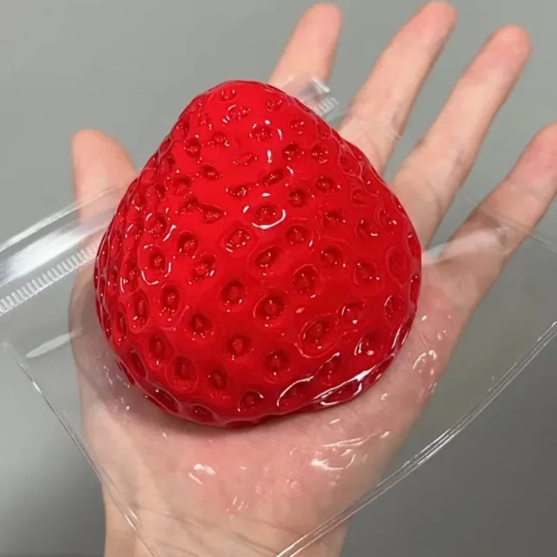 Strawberry Squeeze Toy Silicone Fidget Stress