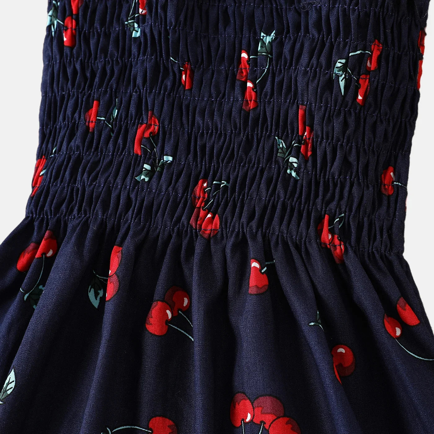 Baby Girls Cotton Cherry Print Strappy Dress (Age 3M-24M)