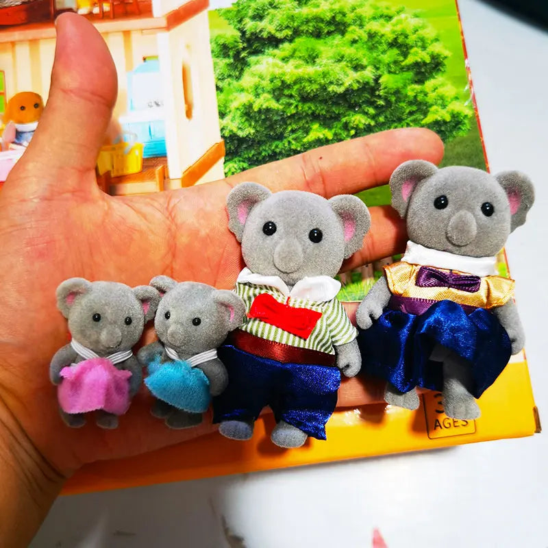 Bunny Families Forest Animal 1:12 Scale Dollhouse Miniatures