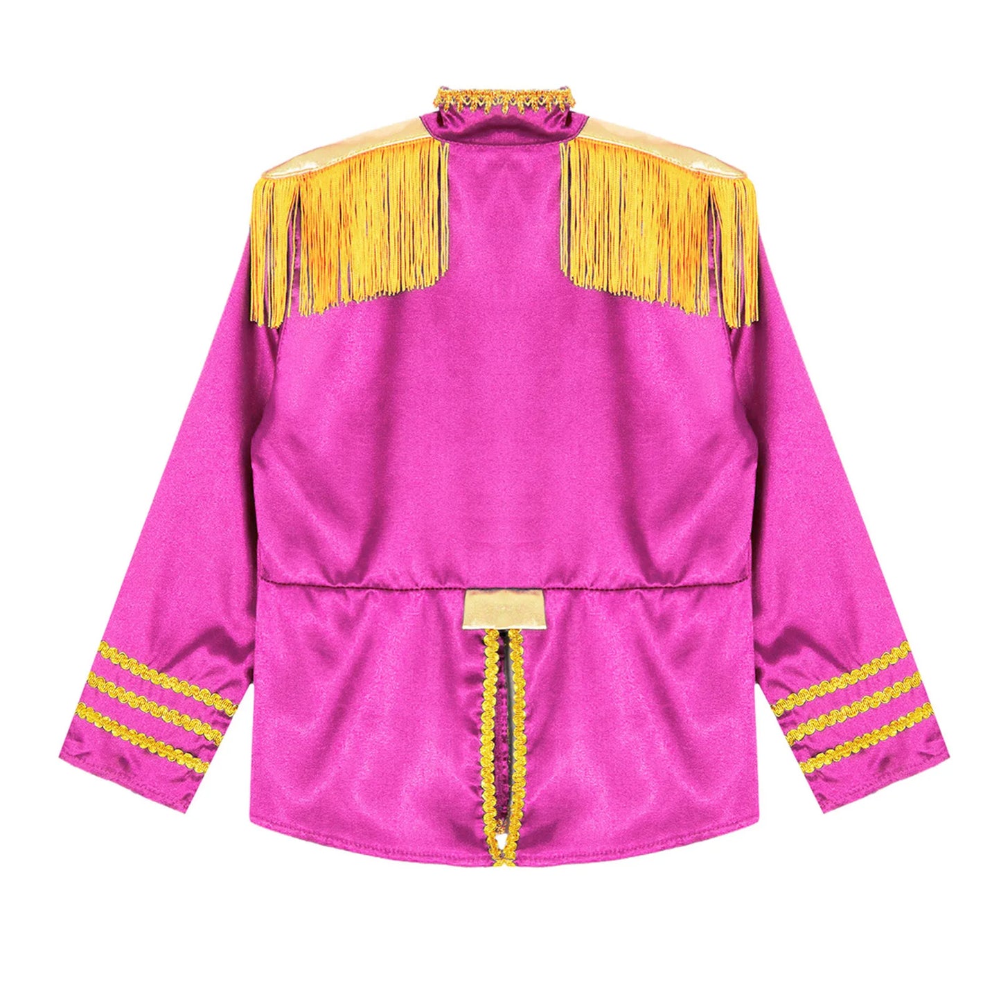 Girls 60s Retro Band Musician Costume Tassel Jacket (Age 6-16 YRS)
