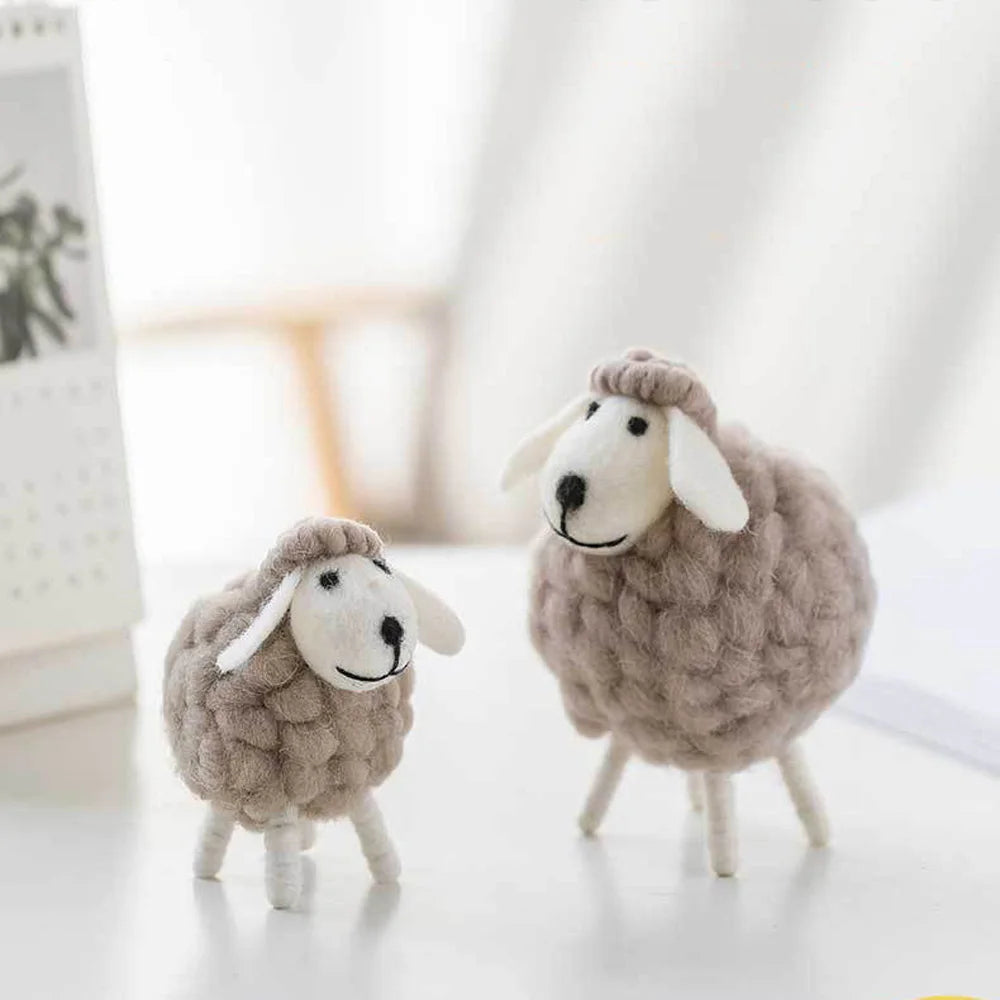 Plush Mini Felt Sheep Stuffed Toy 11-16cm