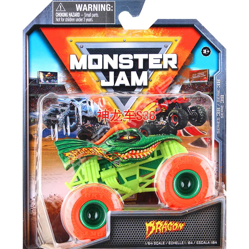 Monster Mutt Monster Jam Grave Digger 1:64 Scale Die Cast Alloy Truck Toys Monster Jam Grave Digger Monster Truck Boys Off-Road Silver