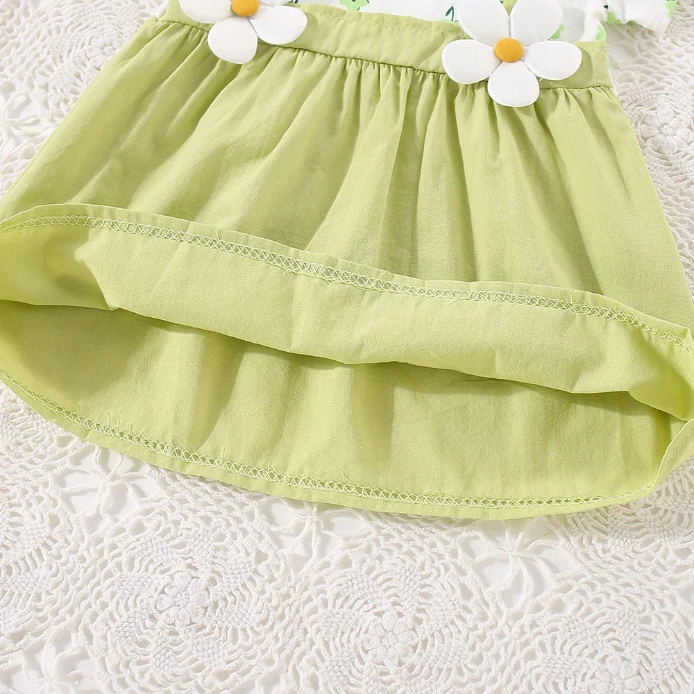 Baby Girls Summer Cotton Flower Dress (Age 6M-24M)