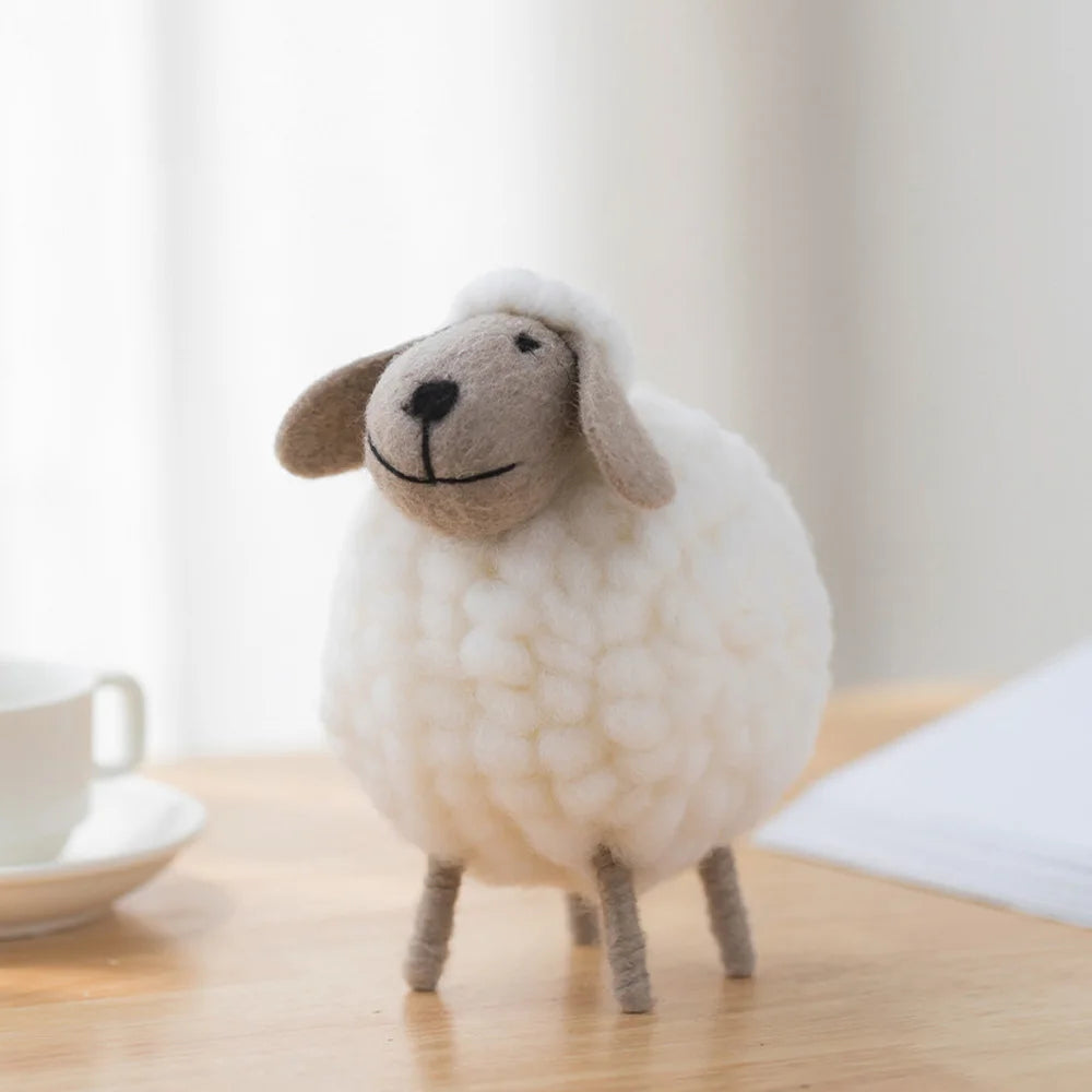 Plush Mini Felt Sheep Stuffed Toy 11-16cm