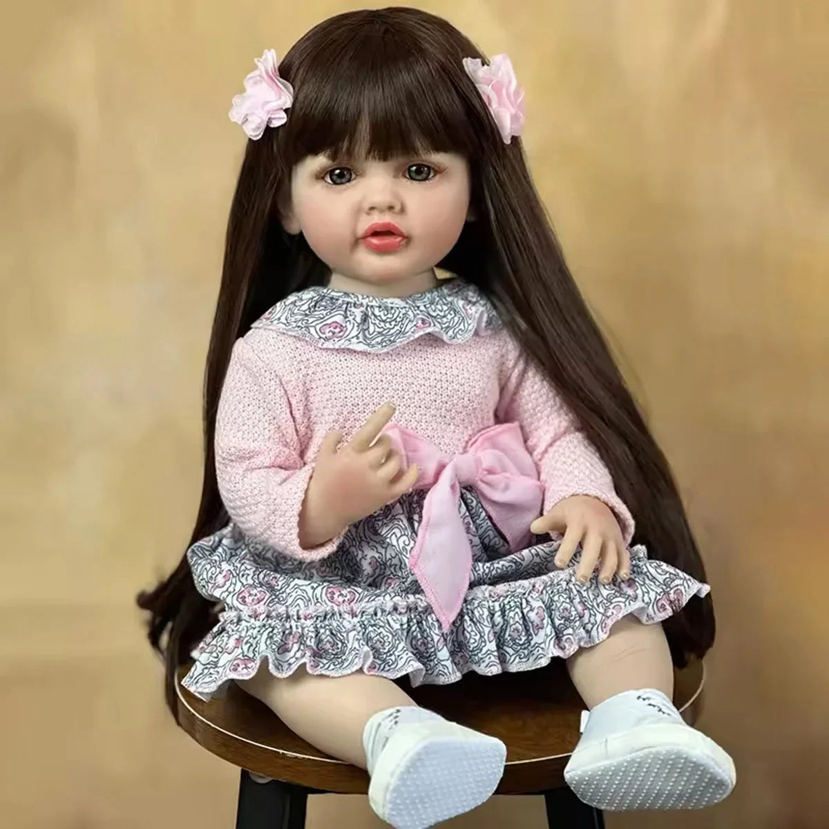 Lifelike Reborn Silicone Baby Doll 50CM Pink 50CM