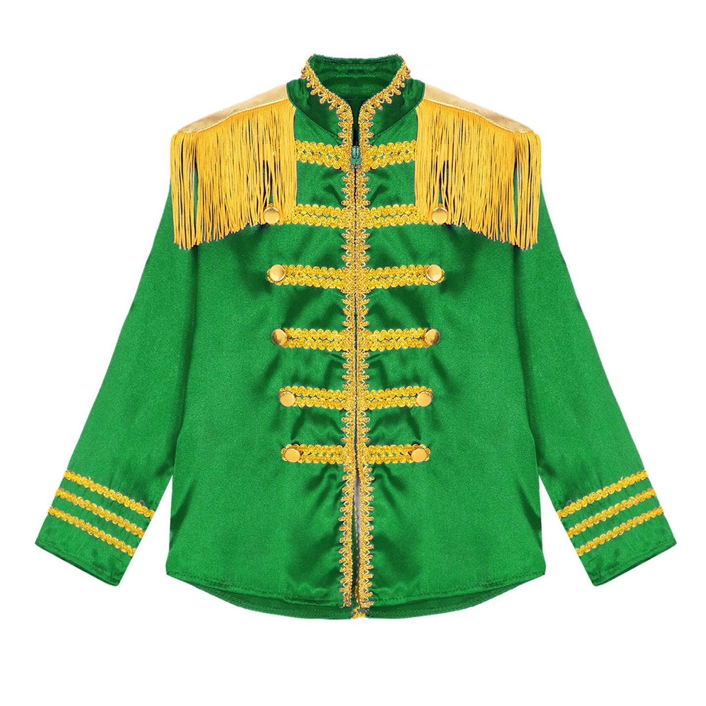 Girls 60s Retro Band Musician Costume Tassel Jacket (Age 6-16 YRS)