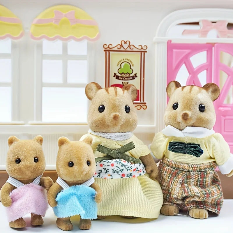 Bunny Families Forest Animal 1:12 Scale Dollhouse Miniatures