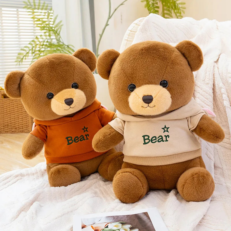 Plush Hoodie Teddy Bear Stuffed Toy 23-45cm