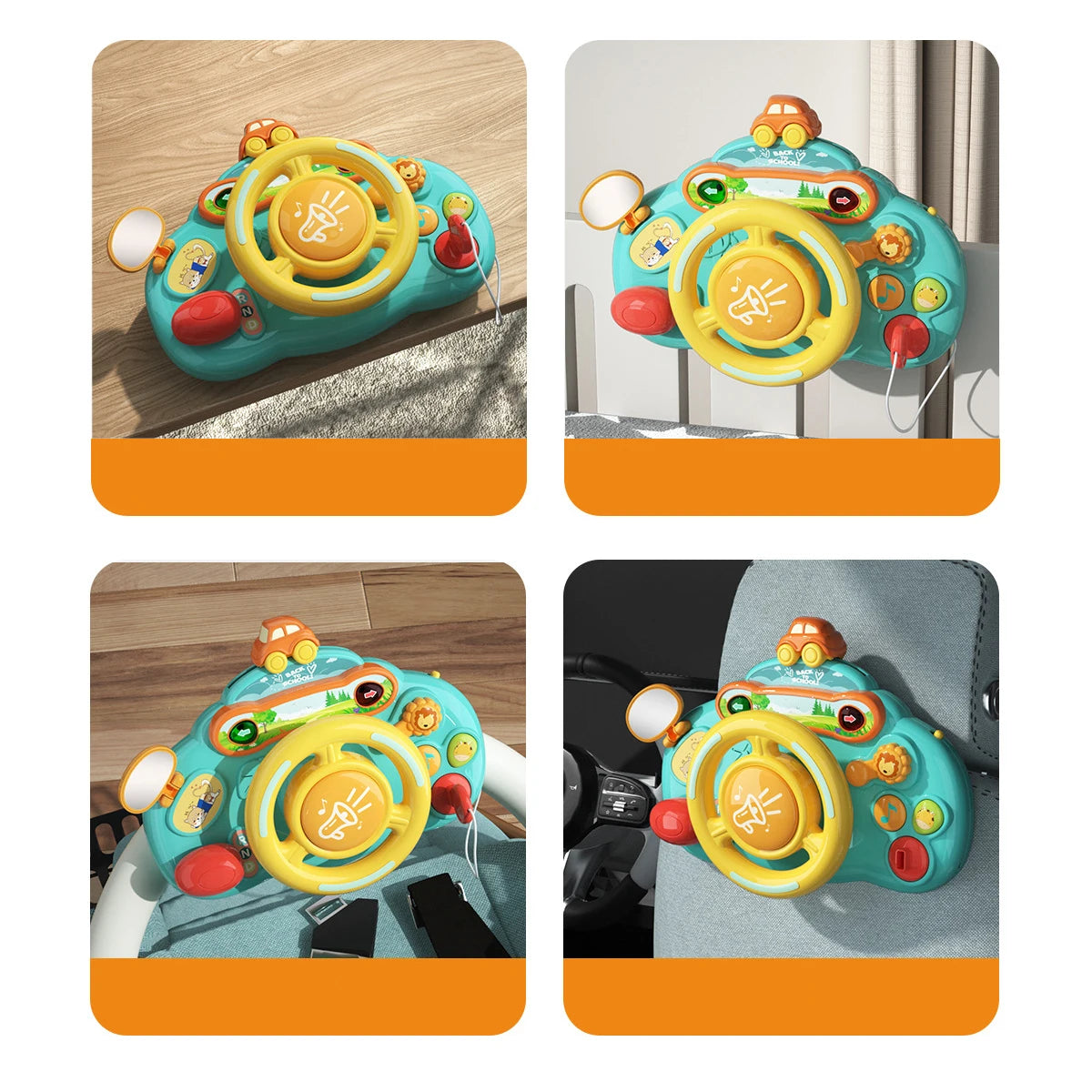 Babyno Baba Electric Simulate Driving Car Copilot Steering Wheel Toy