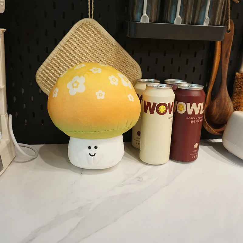 Plush Shiitake Mushrooms Stuffed Toy - 18x20cm