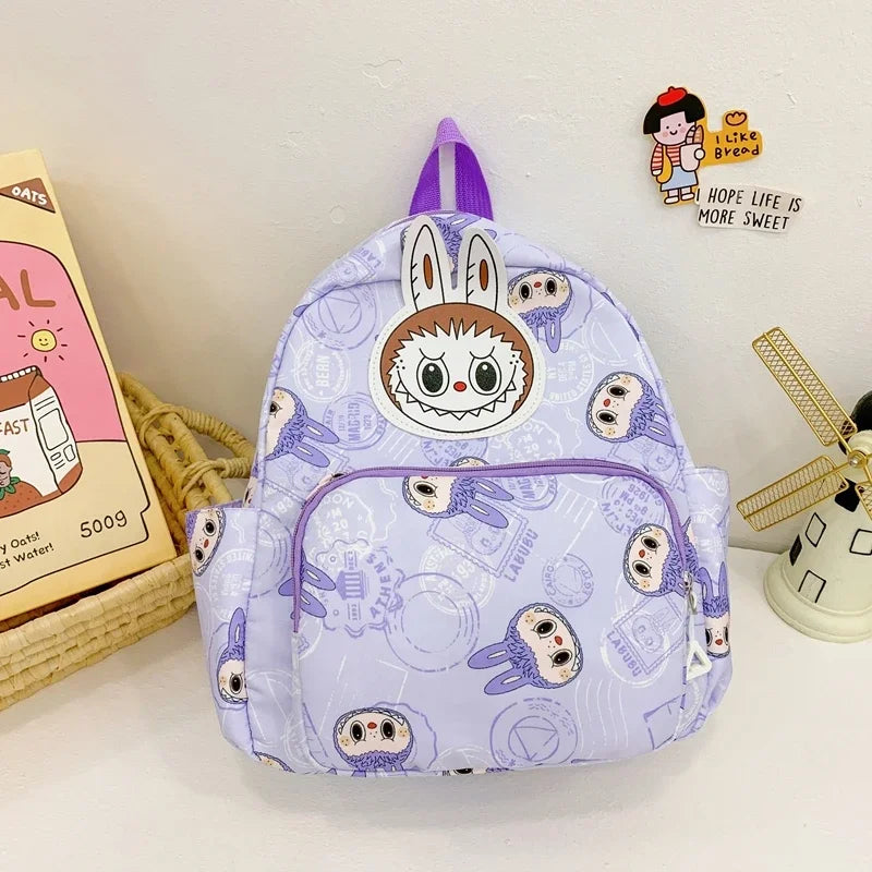 Labubu Backpack - Lightweight, Preppy Style Cartoon Schoolbag - Durable, Water-Resistant Labubu-B