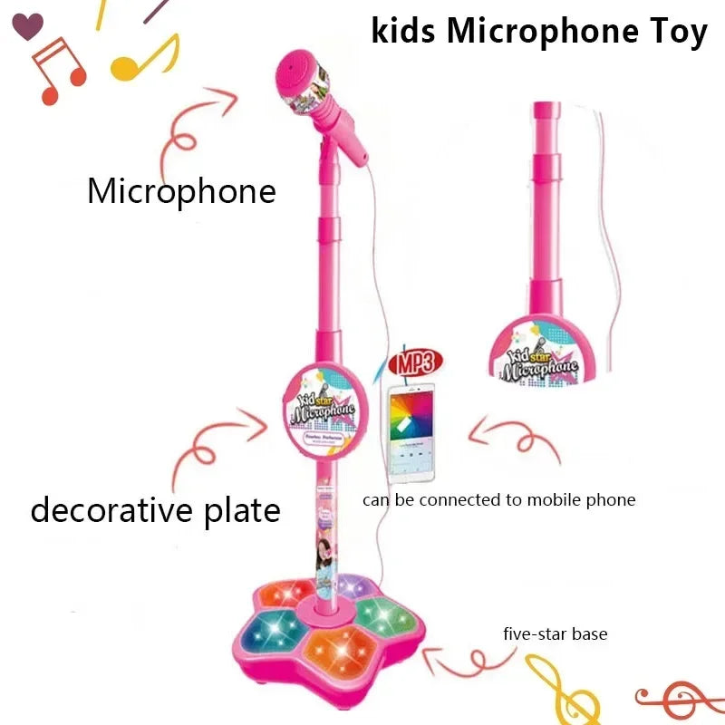 Kids Rocking-Roll Microphone with Stand Toy