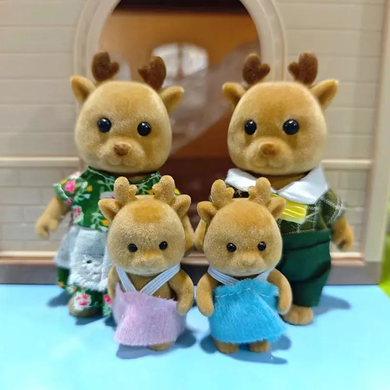 Bunny Families Forest Animal 1:12 Scale Dollhouse Miniatures