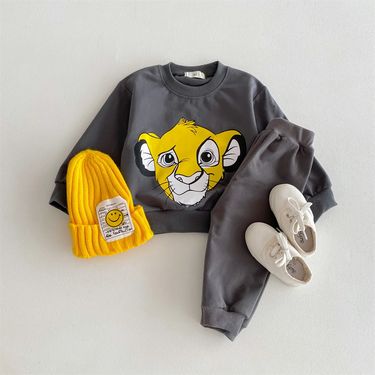 Baby Boys Lion Sweatshirt & Sweatpants Set (Age 6M-3YRS) Yellow