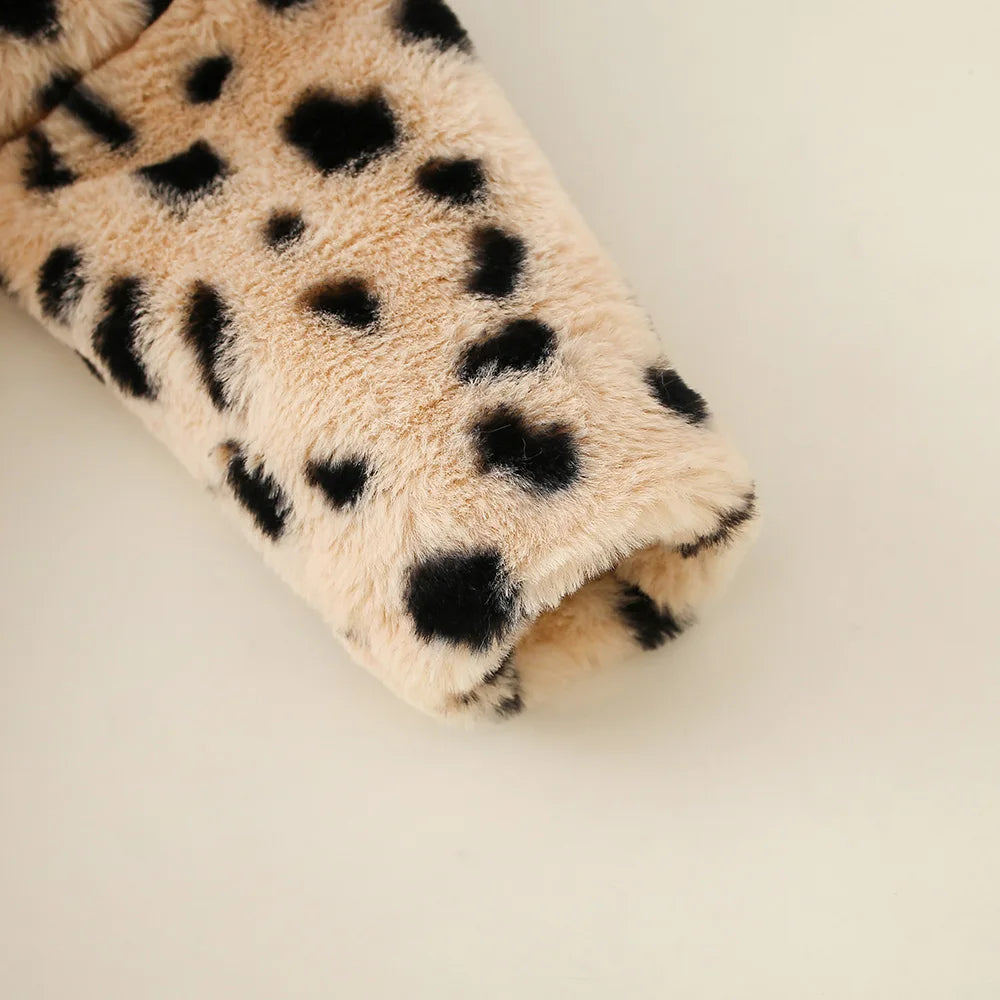Baby/Toddlers Leopard Print Wool Hooded Jacket (9M-3YRS)