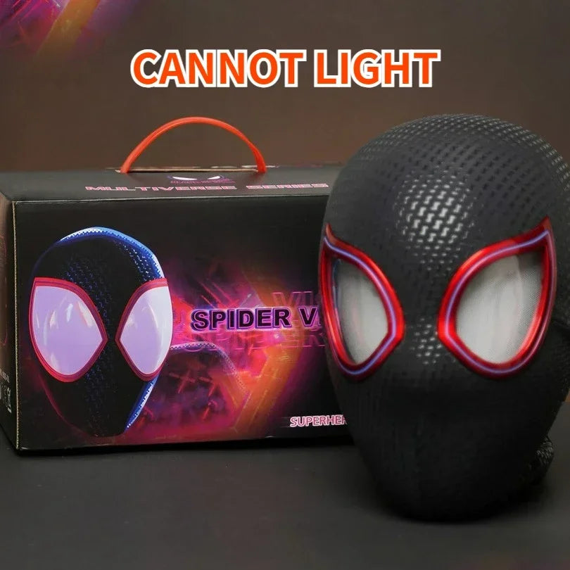 Marvel 1:1 Miles Morales Mask with Movable Eyes Electronic Gwen Spider-Man Helmet Ring Control Toy RC Mask-Wink-NoLight