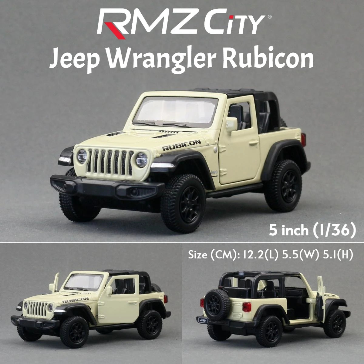 Jeep Wrangler Rubicon Off-Road Toy Car Diecast Miniature