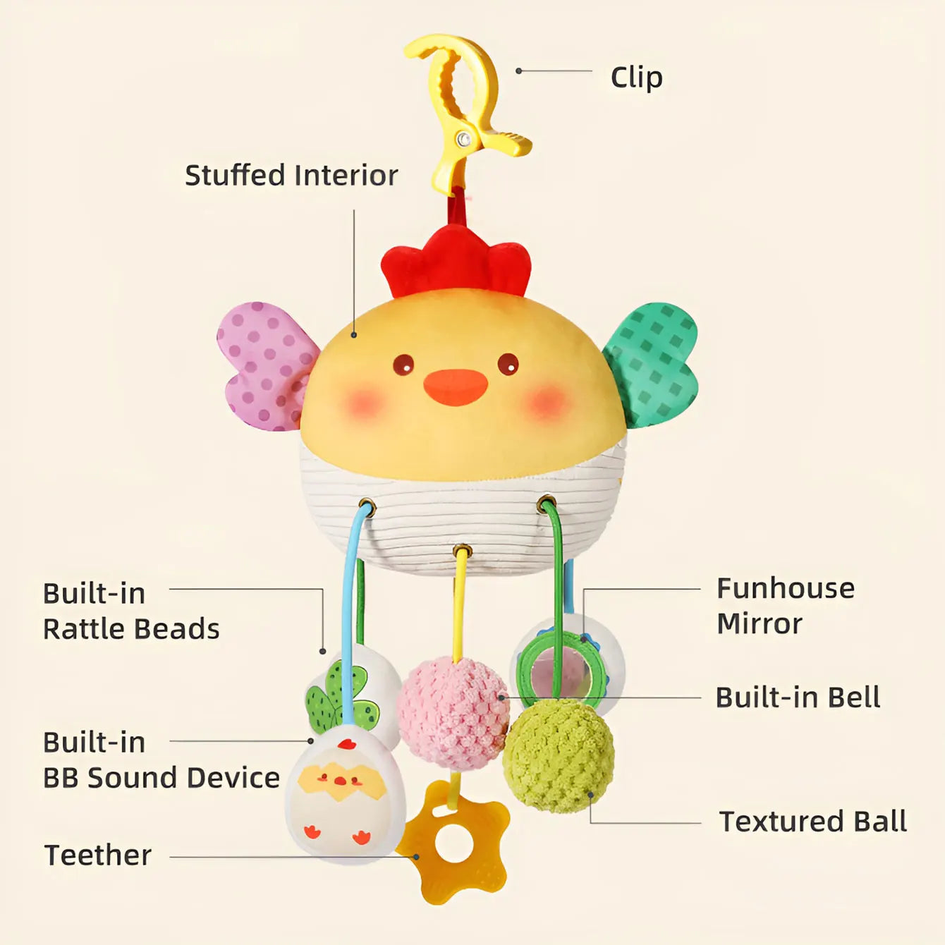 Chick House Multi Baby Rattle Toy