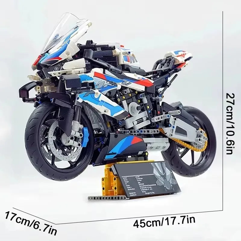 Motorcycle 1000 RR Model Building Blocks Set, 1920 Pieces Bricks Toy