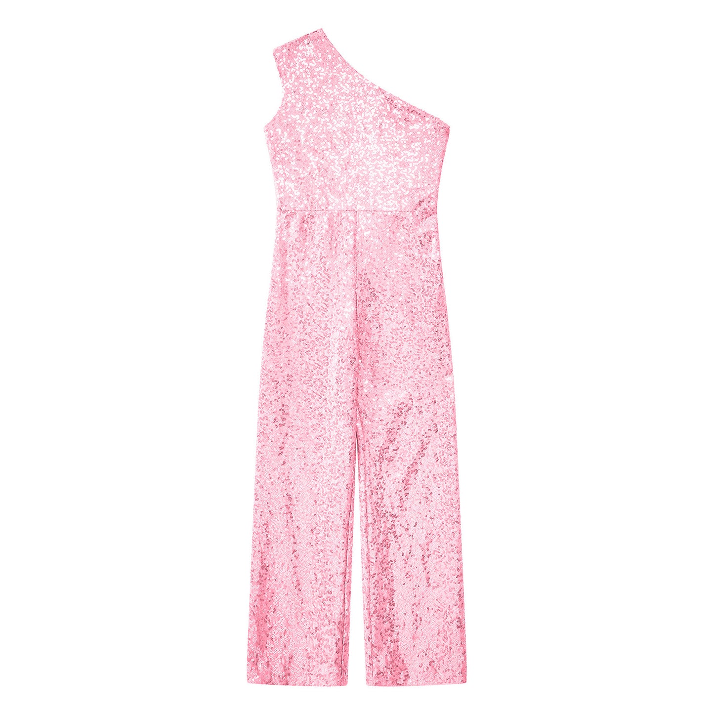 Girls Sequin One Shoulder Jumpsuit (Age 6-16YRS)