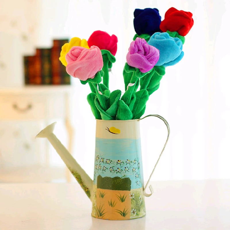 Plush Flowers Home Decoration Arrangement - 10 Pack