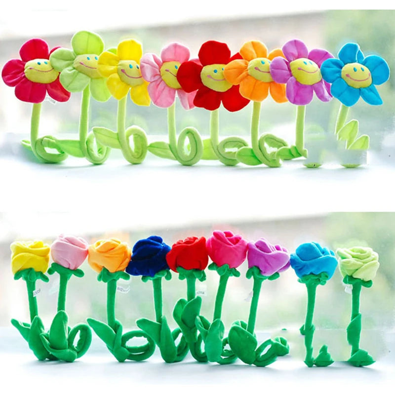 Plush Flowers Home Decoration Arrangement - 10 Pack