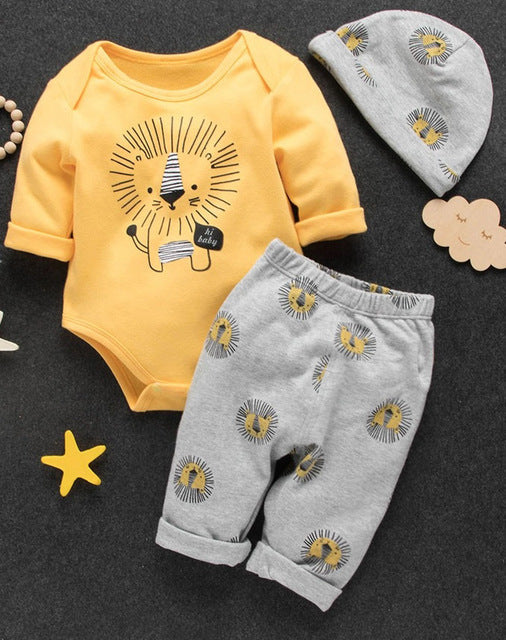 Baby Lion Bodysuit & Trousers Set (Age Newborn - 18M)