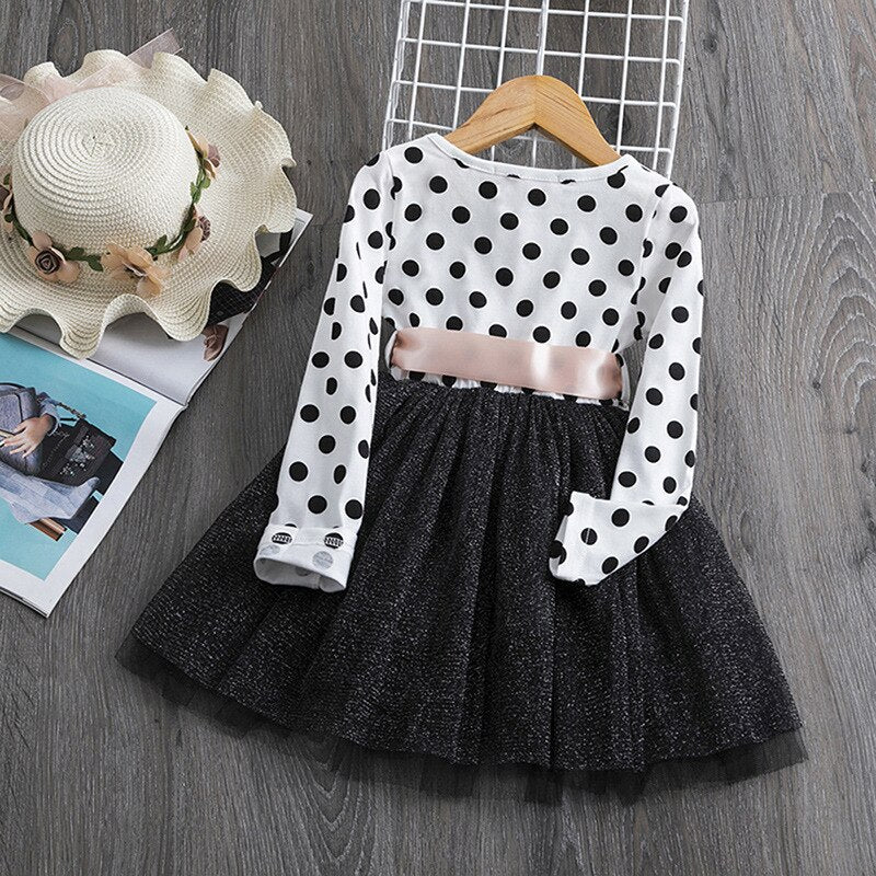 Girls Polka Dot Tulle Dress (Age 3-7YRS)