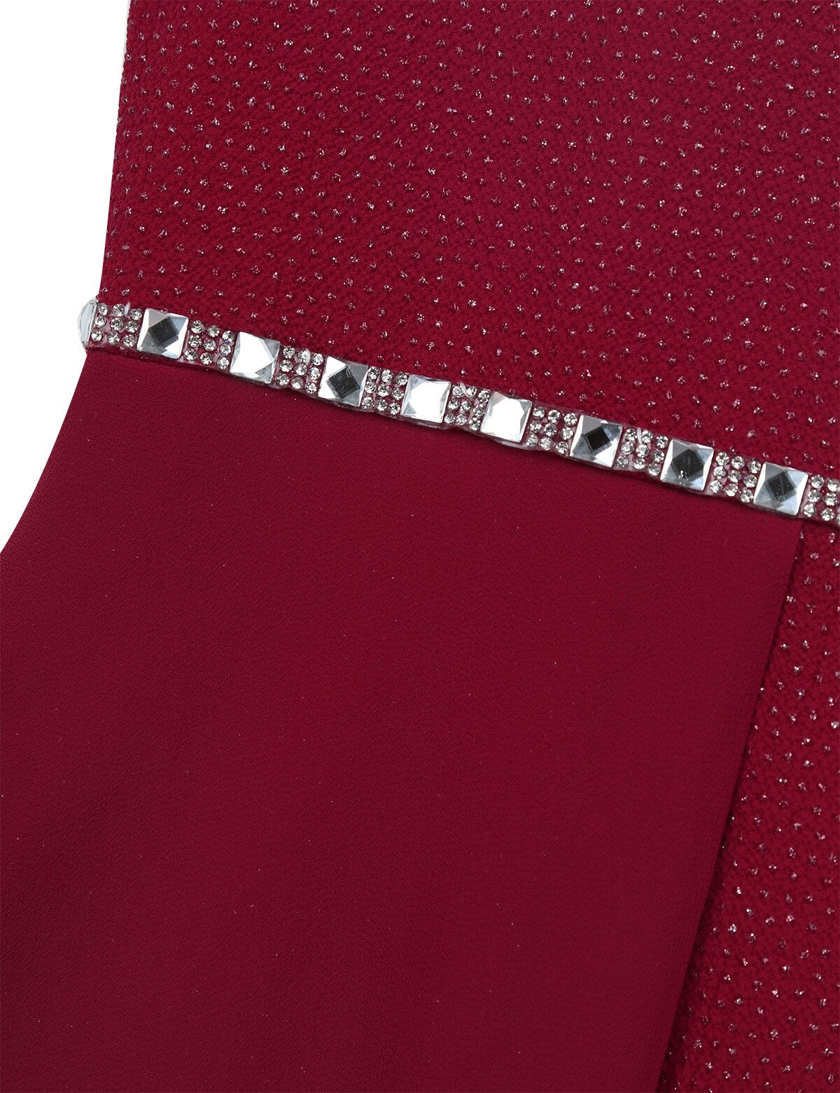 Girls Dipped Hem & Rhinestone Embellished Dress (Age 6-14yrs)