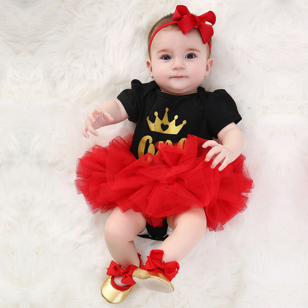 Birthday Tutu Infant Red Tutu Skirt Newborn Christmas Dress