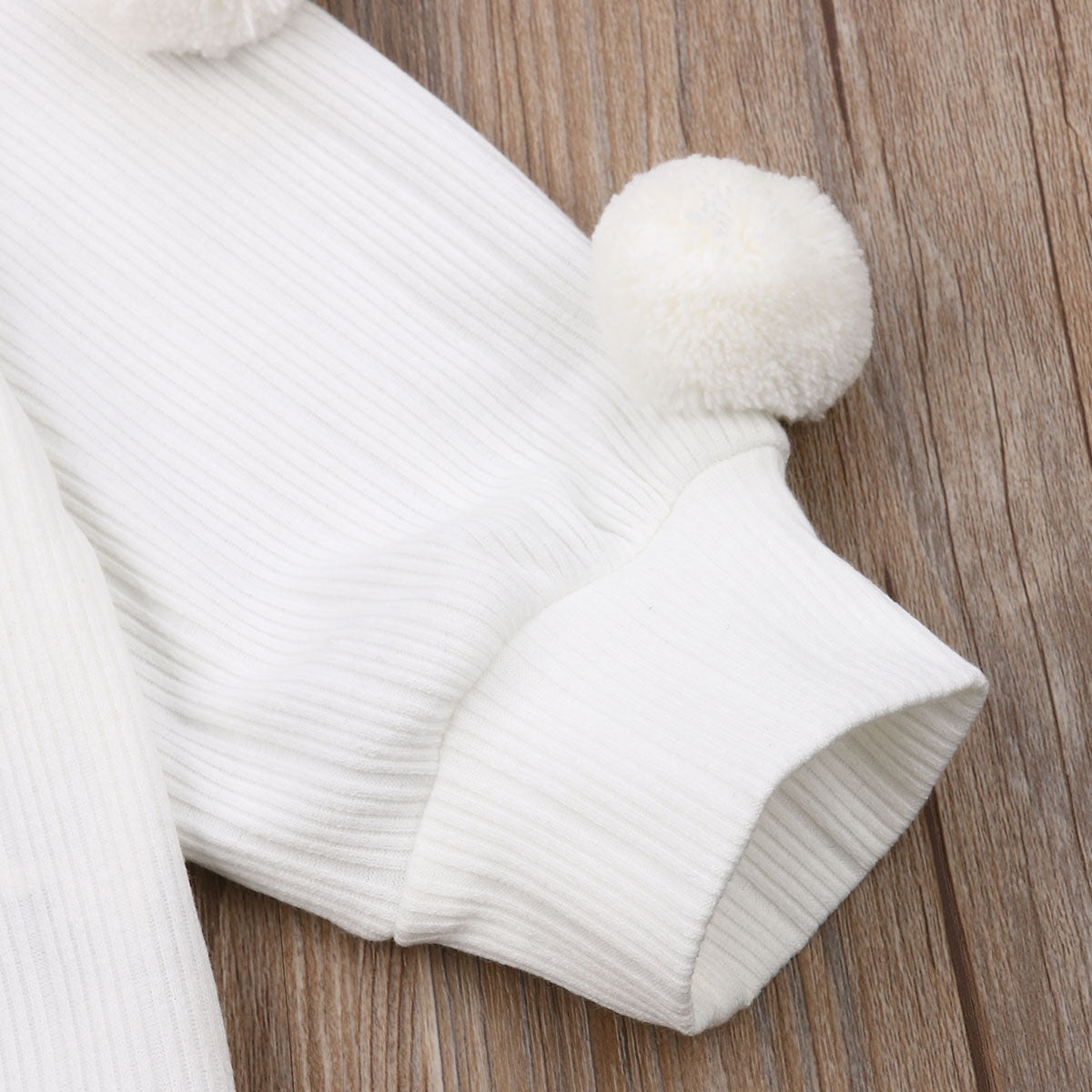 Girls White Pom Pom Jumper & Black Skirt Set (Age 24M-6YRS)