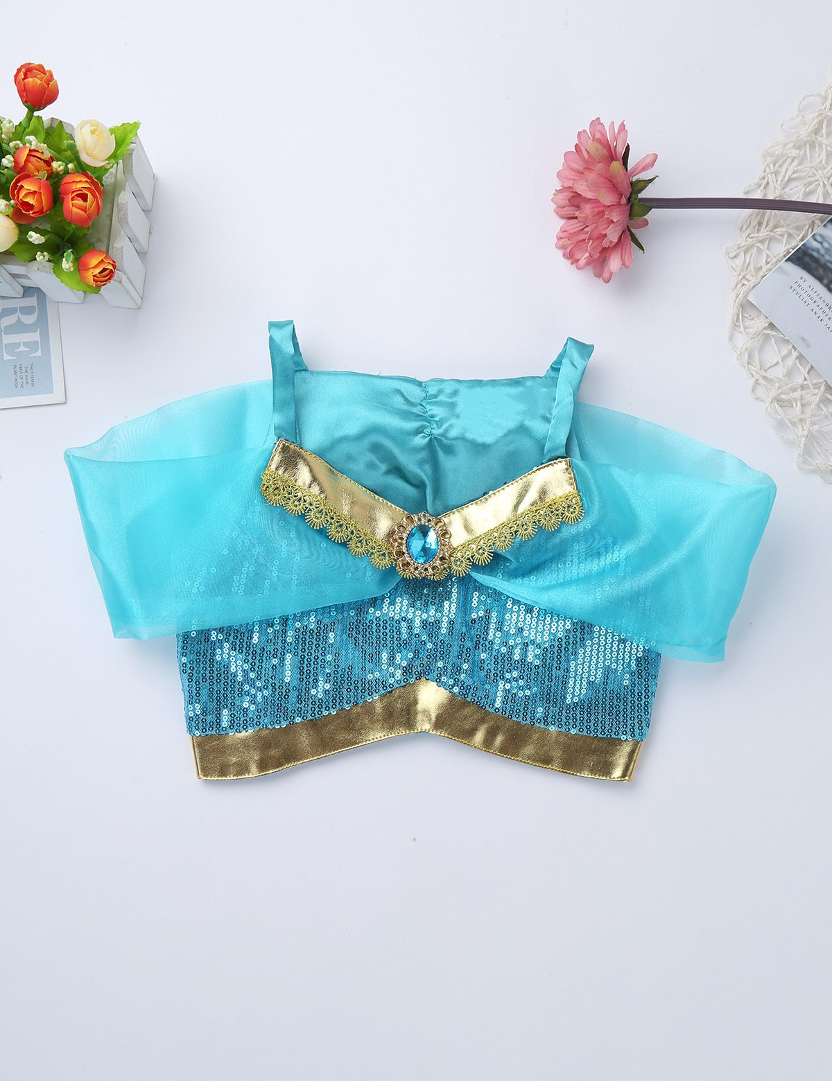 Girls Blue Genie Costume (Age 4-10YRS)