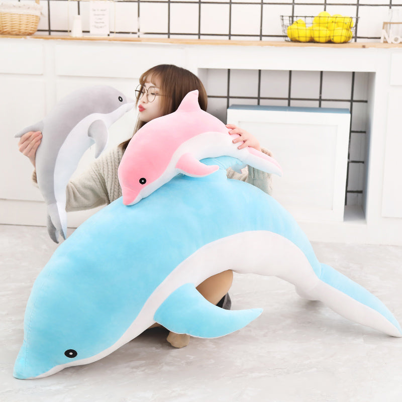 Large Plush Dolphin Pillow Stuffed Toy 30-50cm