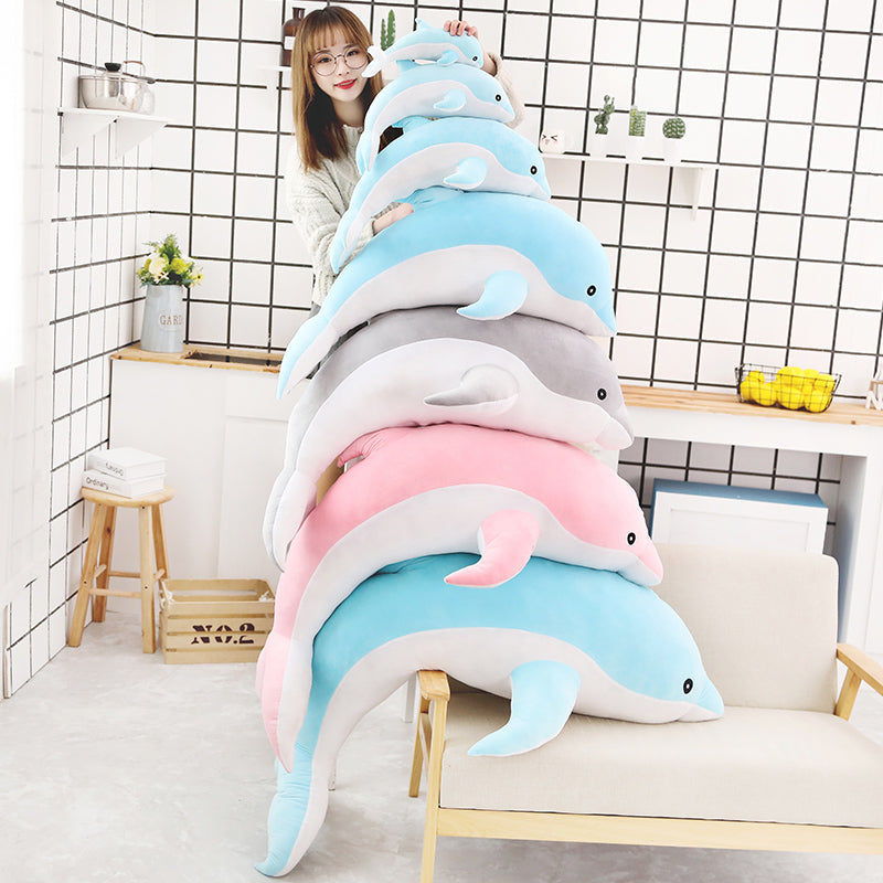 Large Plush Dolphin Pillow Stuffed Toy 30-50cm