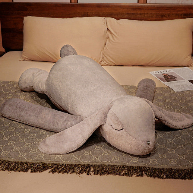 Large Plush Rabbit Pillow Stuffed Toy 90-120cm Gray