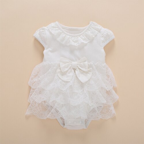 Baby Girls Pink Ruffle Romper Dress With Bow & Booties (Age 3M - 9M)