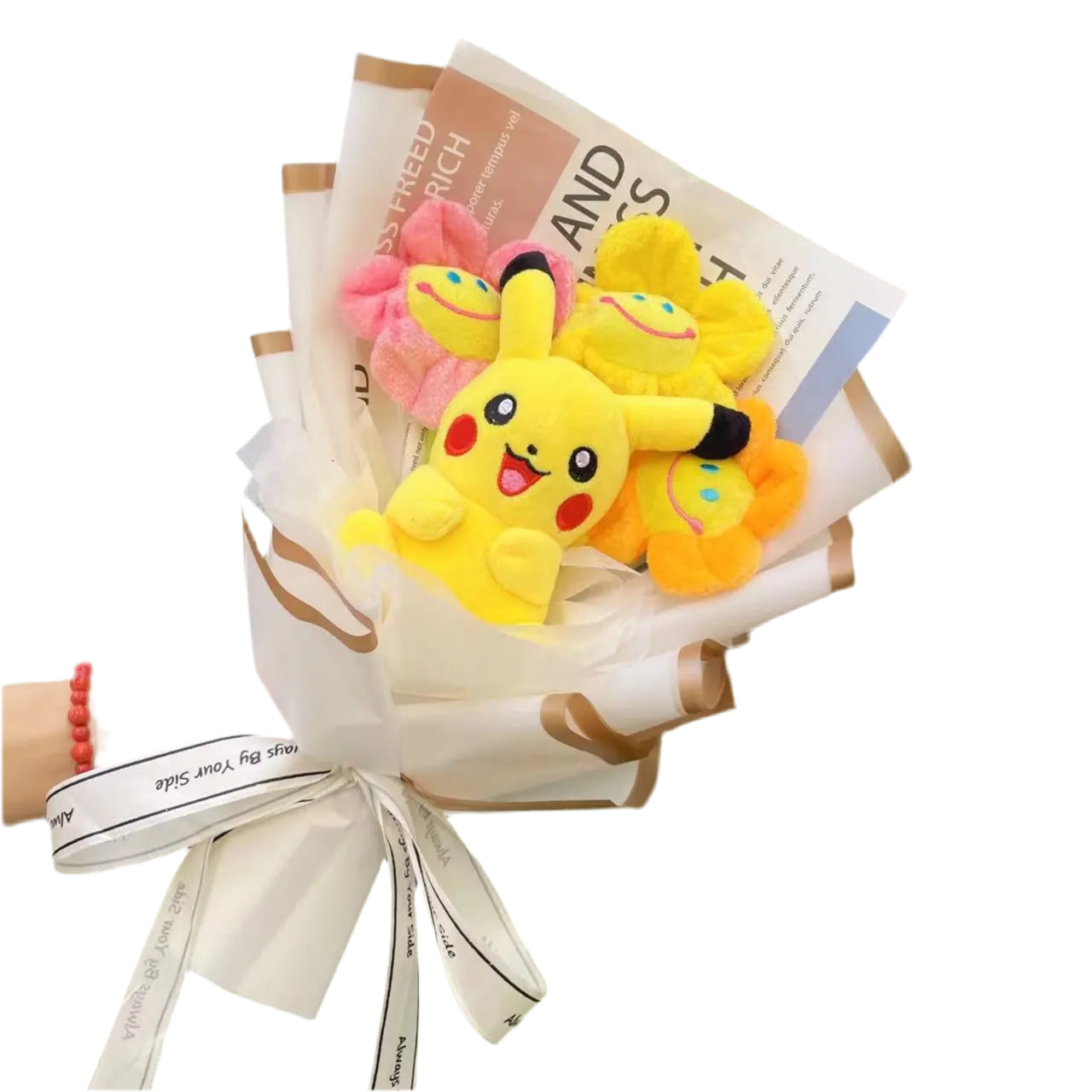 Plush Pokemon Pikachu Stuffed Toy Flower Gift Bouquet