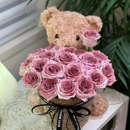 Birthday Scented Soap Flower Bear Bouquet - Gift for Girlfriend or Best Friend