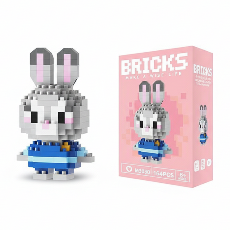 Make A Wise Life – Cartoon & Character Nano Block Building Sets | Mini Brick Figures for Kids & Collectors Multicolor Judy Hopps
