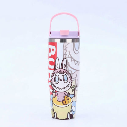 Labubu 30oz Tumbler | Double‑Wall Stainless Steel Cup • Kawaii Designer Drinkware for Fans & Collectors Multi A