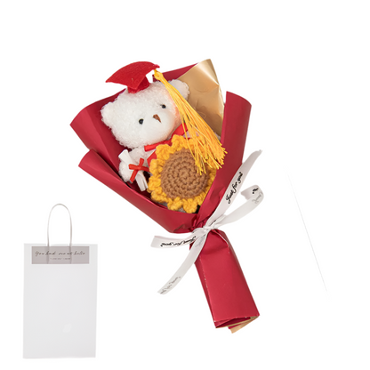 Handmade Graduation Plush Teddy Bear Flower Gift Bouquet