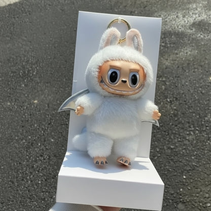 Labubu The Monsters – Angel in Clouds Series 17cm Vinyl Base Doll Pendant White