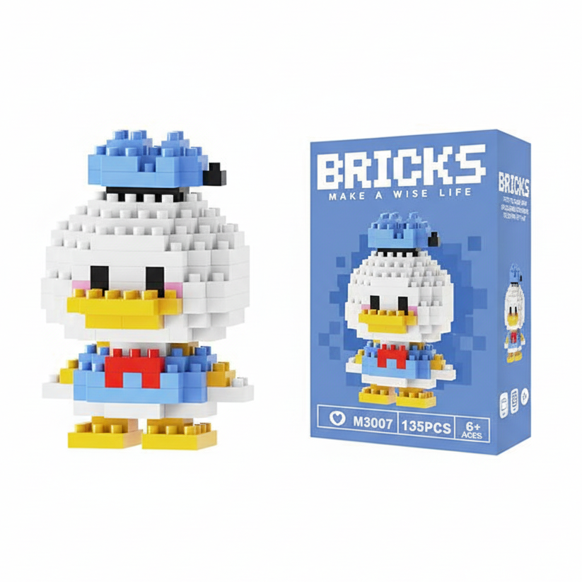 Make A Wise Life – Cartoon & Character Nano Block Building Sets | Mini Brick Figures for Kids & Collectors Multicolor Donald Duck
