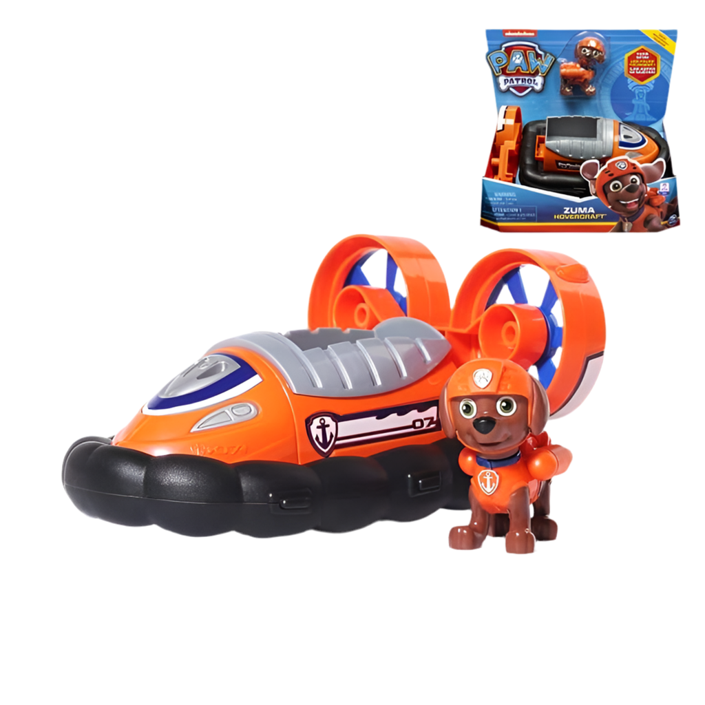 Paw Patrol Rescue Vehicle – Character Truck | Rubble’s Bulldozer, Chase’s Cruiser & More Multicolor Hovercraft - Zuma