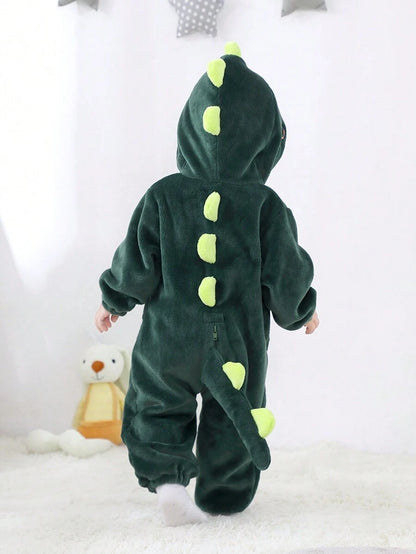 Baby Boy Long Sleeve Cute Dinosaur Romper Halloween Costume (Age Newborn-12M)