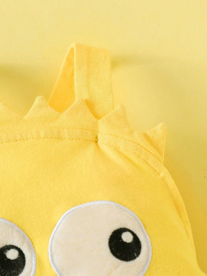Yellow Cartoon Baby Halloween Costume Romper – Sleeveless Cotton One-Piece | Ages Newborn–24M