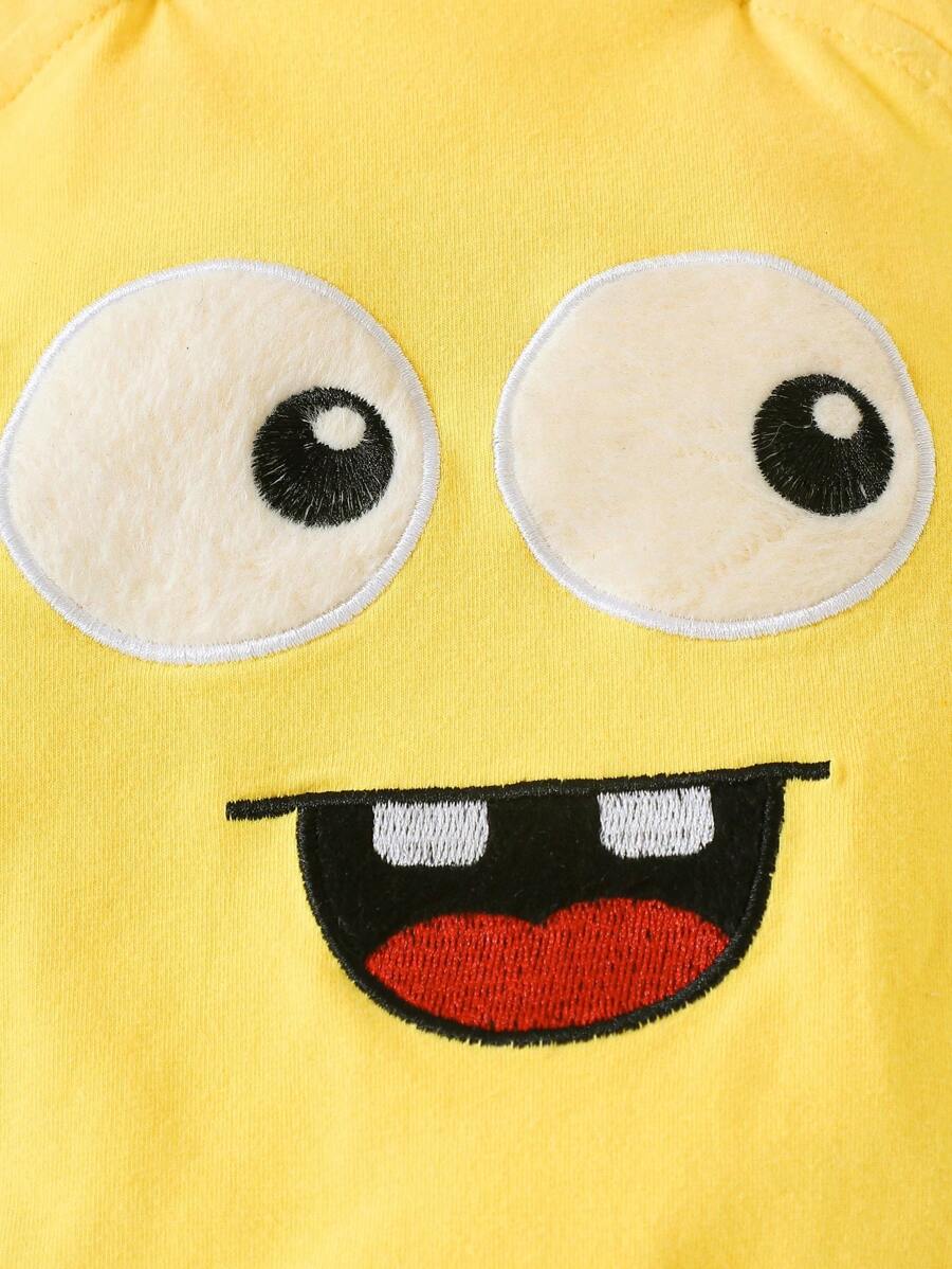 Yellow Cartoon Baby Halloween Costume Romper – Sleeveless Cotton One-Piece | Ages Newborn–24M