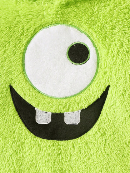 Baby Boy Monster INC Hooded Plush Jumpsuit (Age 6M-3 YRS)