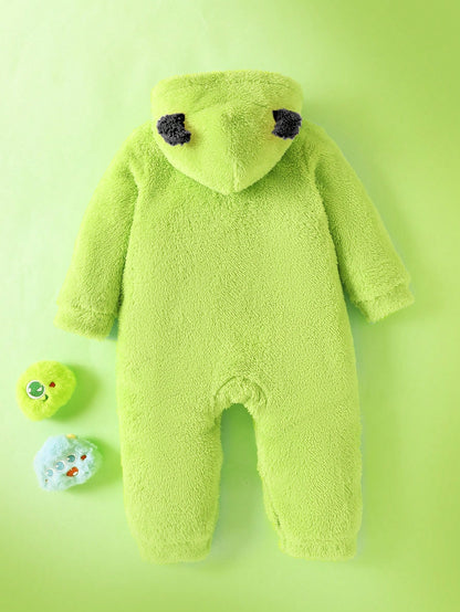 Baby Boy Monster INC Hooded Plush Jumpsuit (Age 6M-3 YRS)