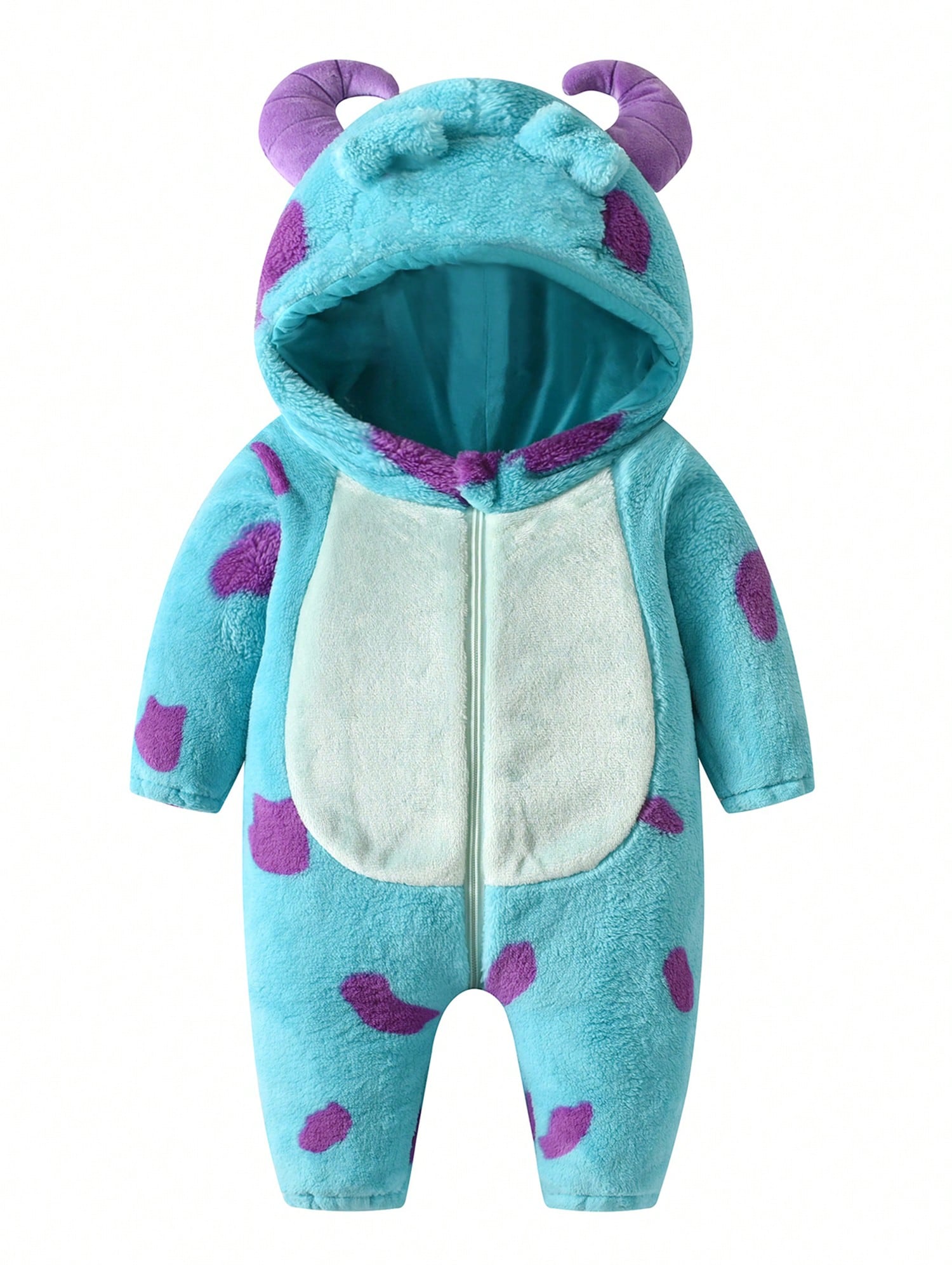 Monsters INC Sully Warm Hooded Jumpsuit Costume (Age 6M - 5 YRS)
